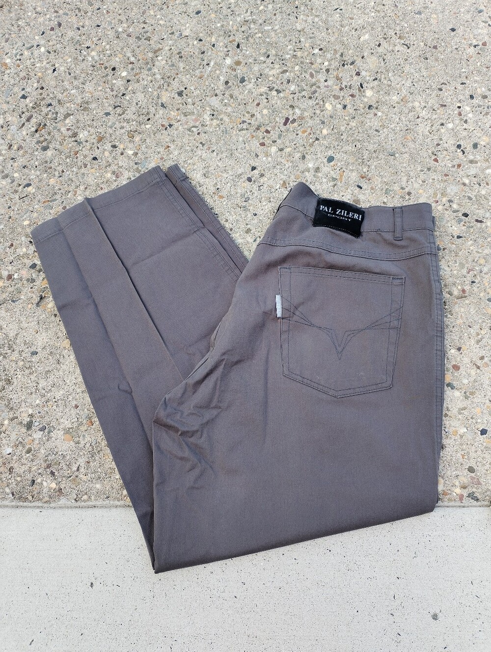 Pal Zileri Gray Chinos Lightweight Cotton Blend
